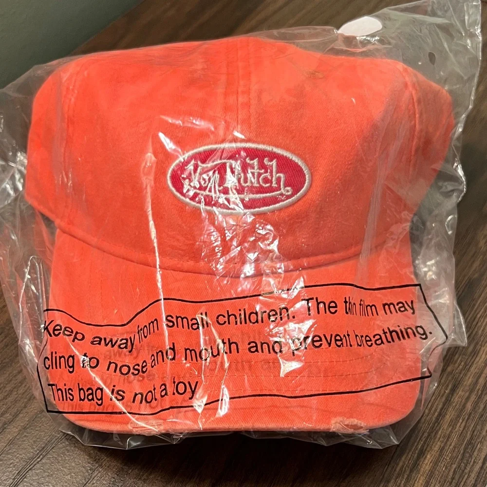 Von Dutch Bright Orange Logo Dad Cap - Picture 7 of 7